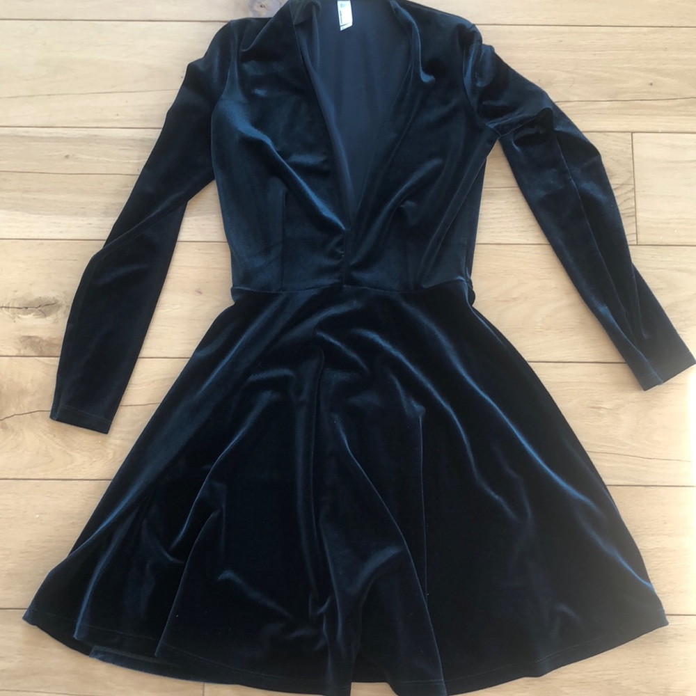 American Apparel Velvet Skater Dress